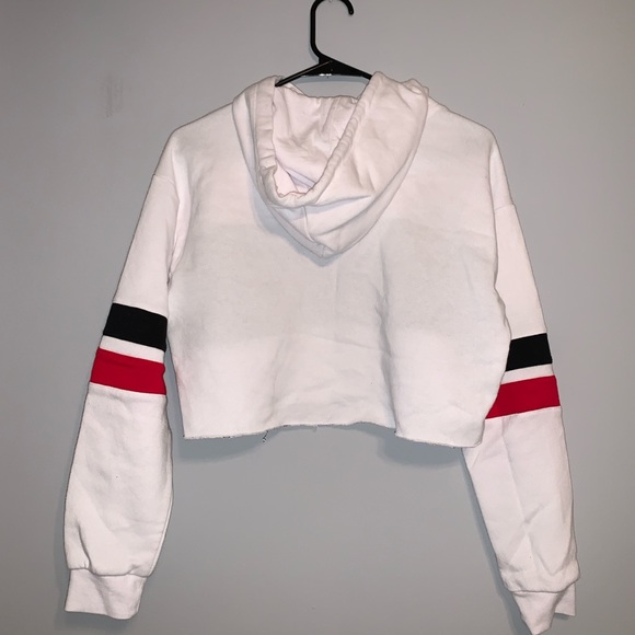 cute cropped color blocked garage hoodie - Picture 4 of 4